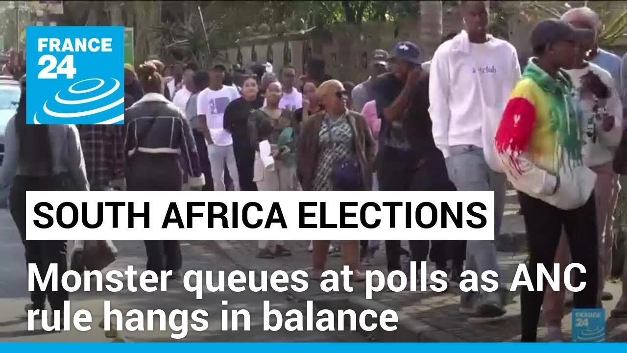 Miles-long queues at polling stations in South Africa with ANC rule in balance &bull; FRANCE 24 English