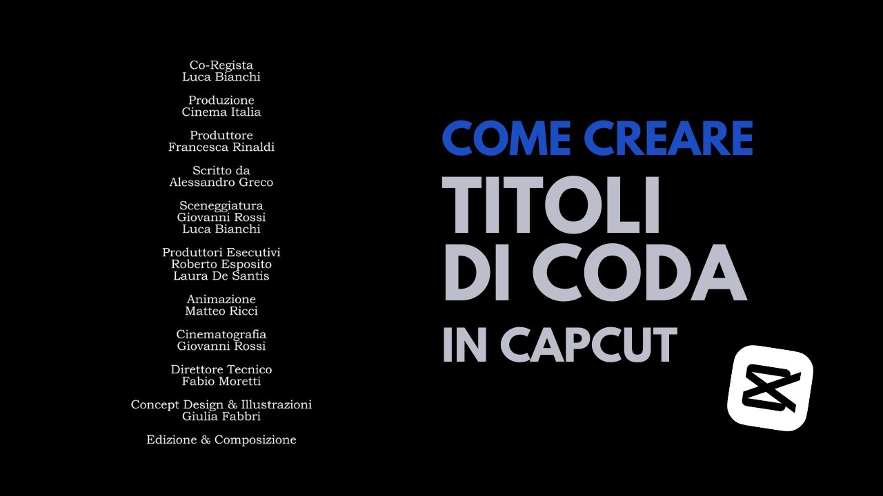 Creare titoli di coda su Capcut