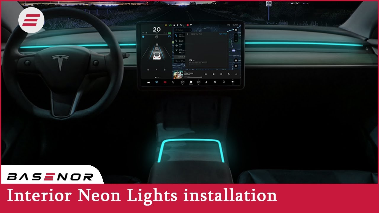 2021 Tesla Model Y Model 3 Interior Neon Lights Gen 3（NEW CONSOLE UPDATE）