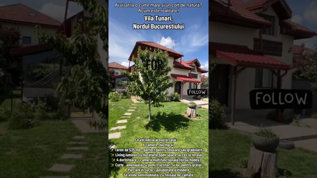 Nordul Bucureștiului Vila ideală pentru familie, cu curte mare și grădină, &icirc;n Tunari