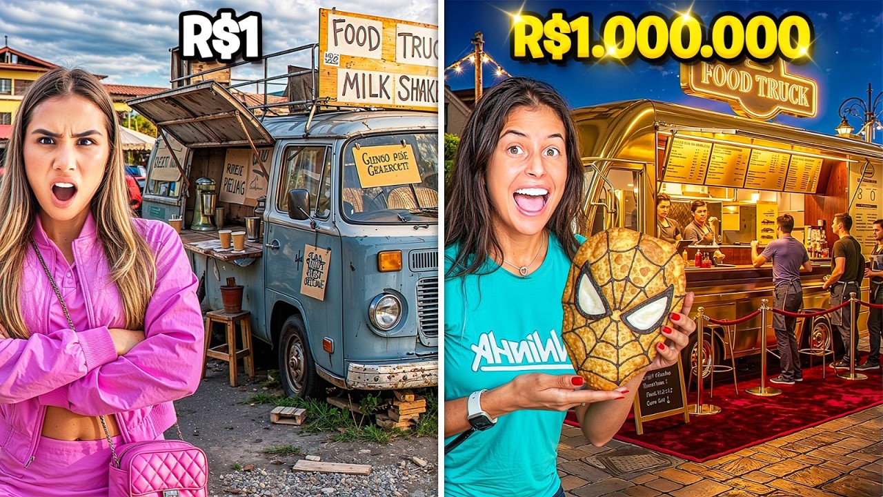 FOOD TRUCK DE R$ 1,00 VS R$1.000.000,00 !! *Quem venceu??