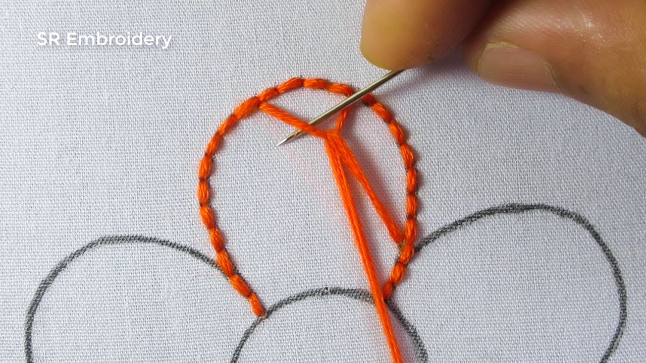 Modern Hand Embroidery New Creative Needle Work Flower Design With Easy Flower Embroidery Tutorial