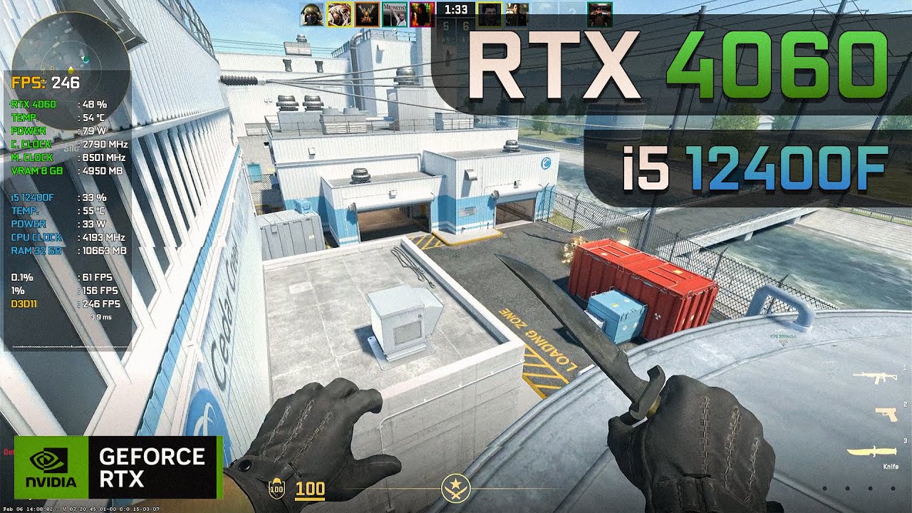 Counter-Strike 2 | RTX 4060 8GB + i5 12400F | 1080p High, Low Settings