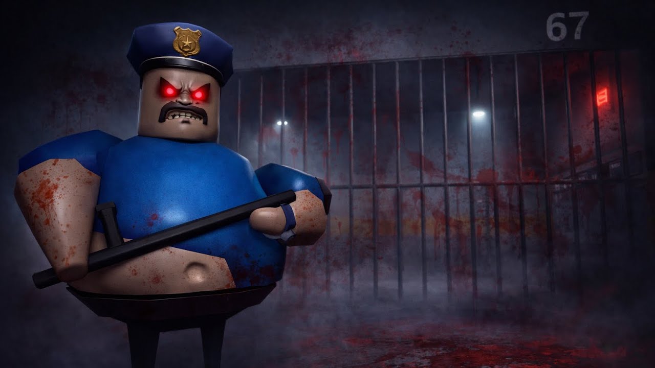 😱 ESCAPING From Barney Prison in ROBLOX!