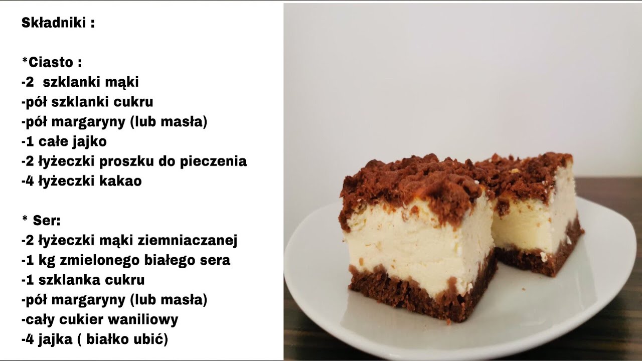 Sernik królewski pieczony 🥧pyszny (szybki i łatwy przepis)