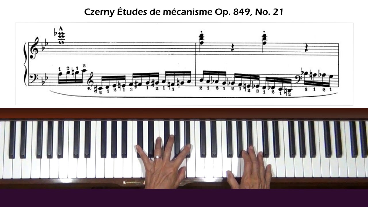 Czerny 30 Études de mécanisme Op. 849, No. 21 Piano Tutorial