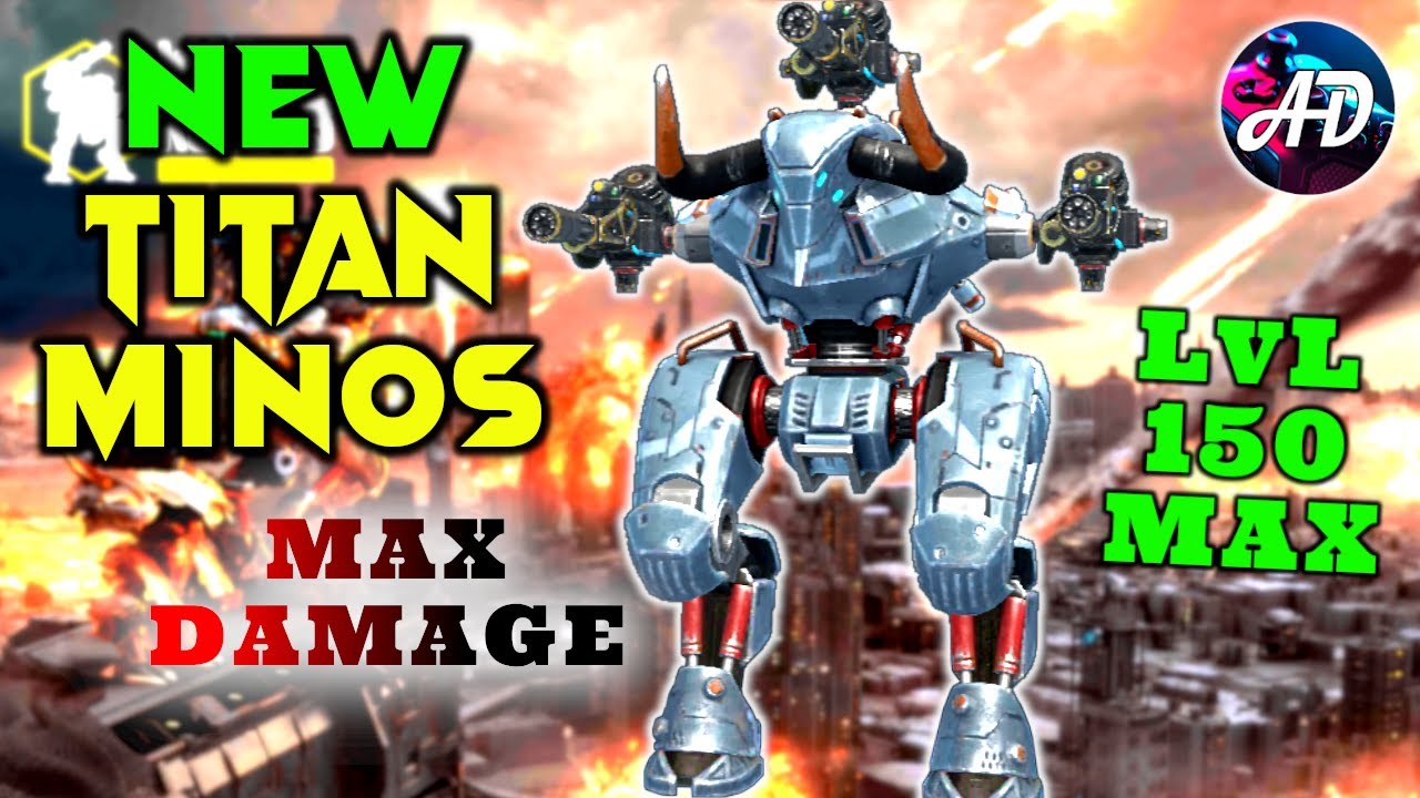 NEW MINOS 🐂 TITAN MAX LEVEL 150 Demolishing Enemies - War Robots 6.6.0 Live Server MK2 WR Gameplay