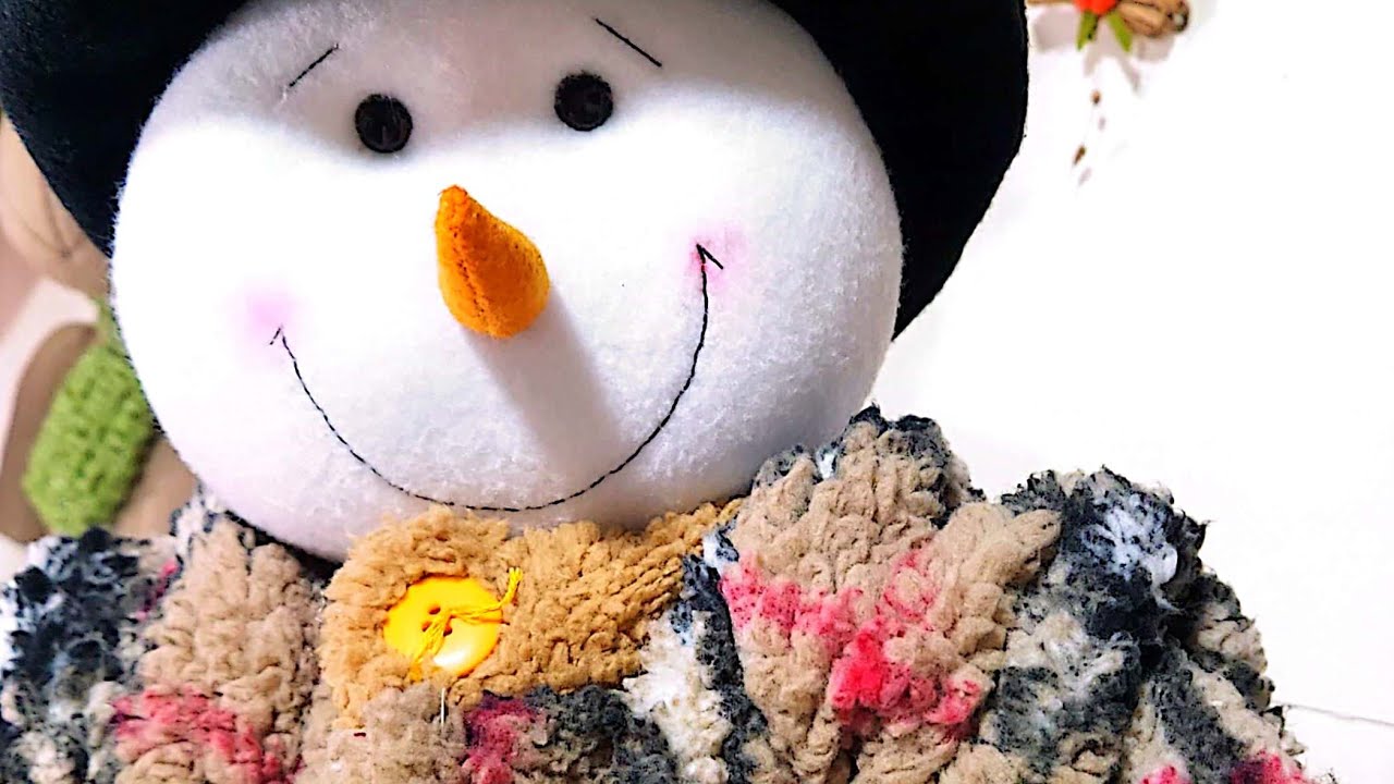 DIY COMO FAZER BONECO DE NEVE, BONECO NATALINO,passo a passo.