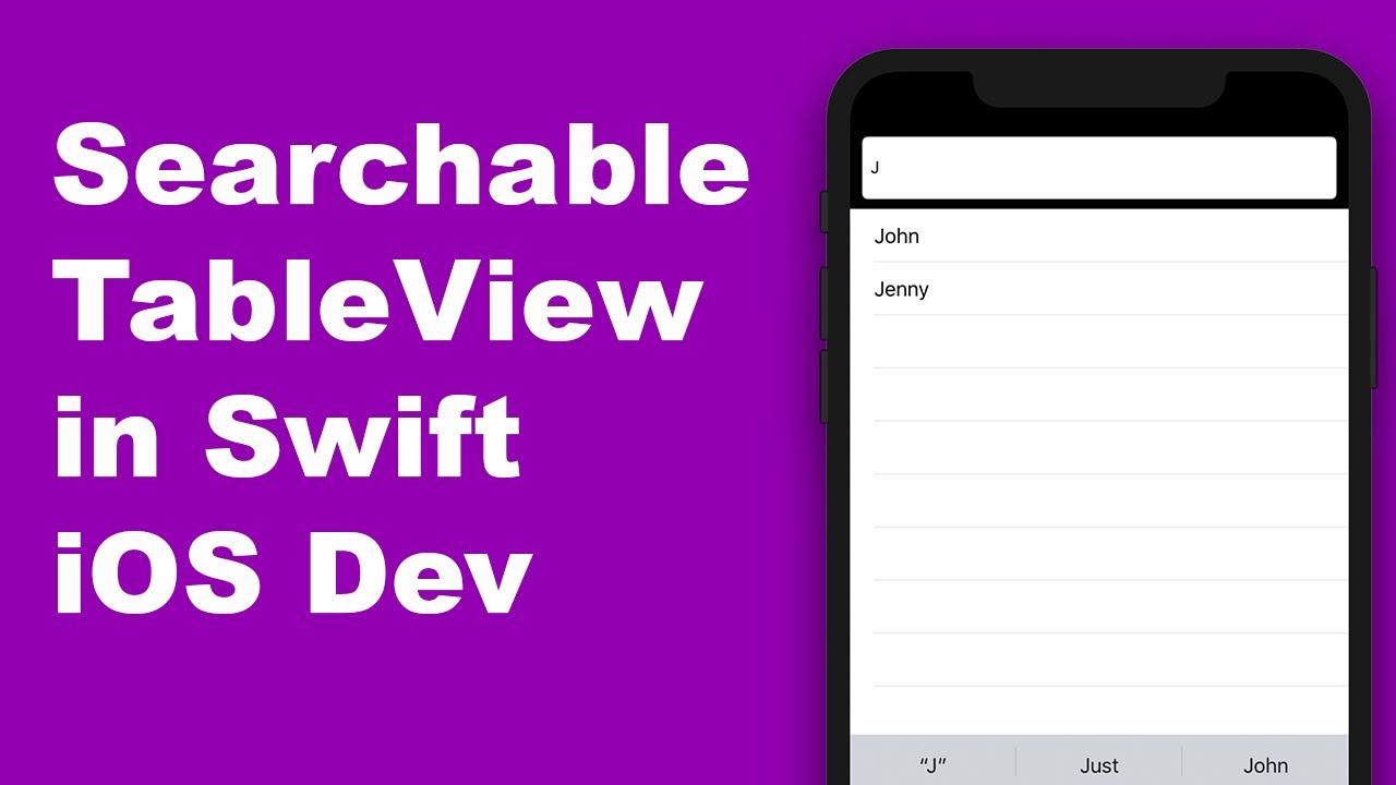 Searchable Table View in Swift with Xcode 11 | iOS for Beginners