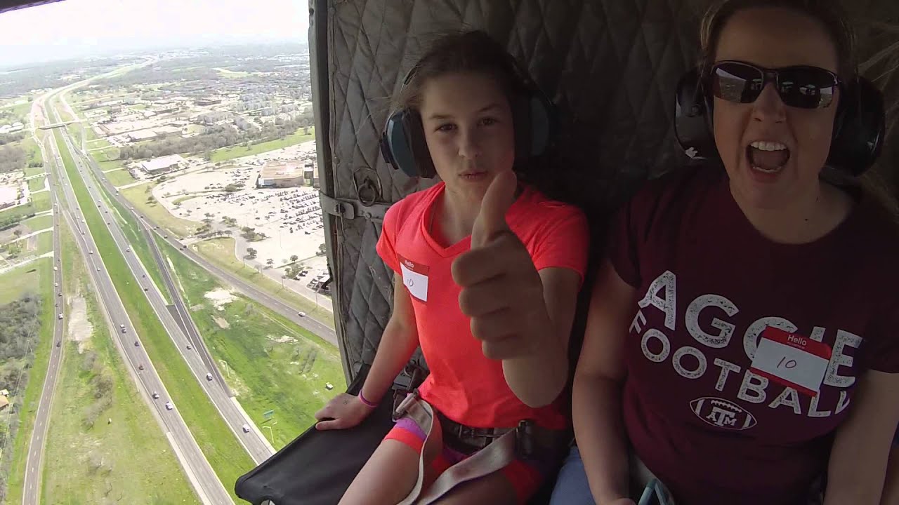 Riding in a Huey over College Station