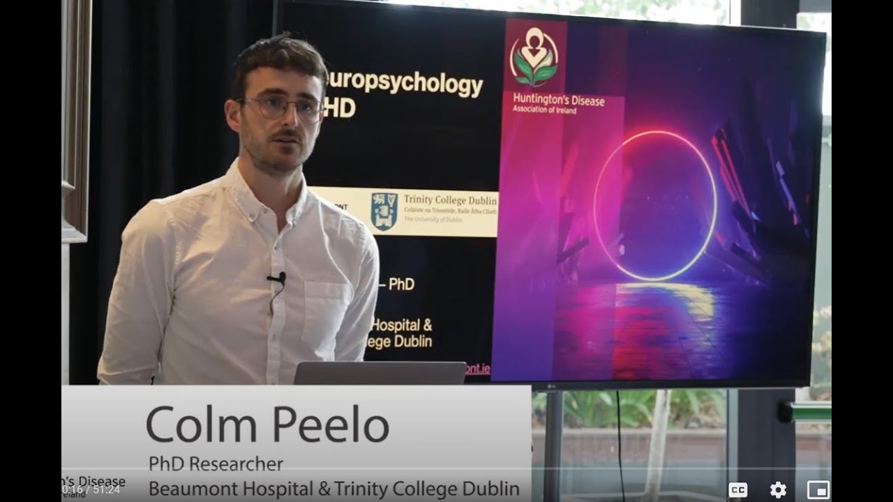 Colm Peelo, PhD Researcher in Clinical Medicine: Neuropsychology in Huntington's Disease