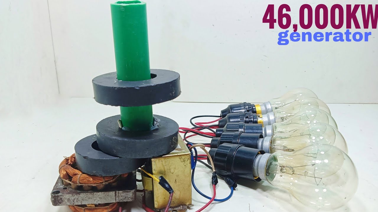 46KW of free electricity is generated by the DC fan coil with its 220 volt inductor.