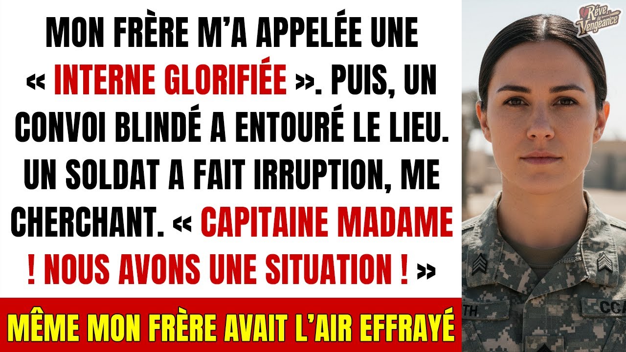 Ils m'appelaient « La Stagiaire »... jusqu'à ce que l'Armée interrompe le dîner.