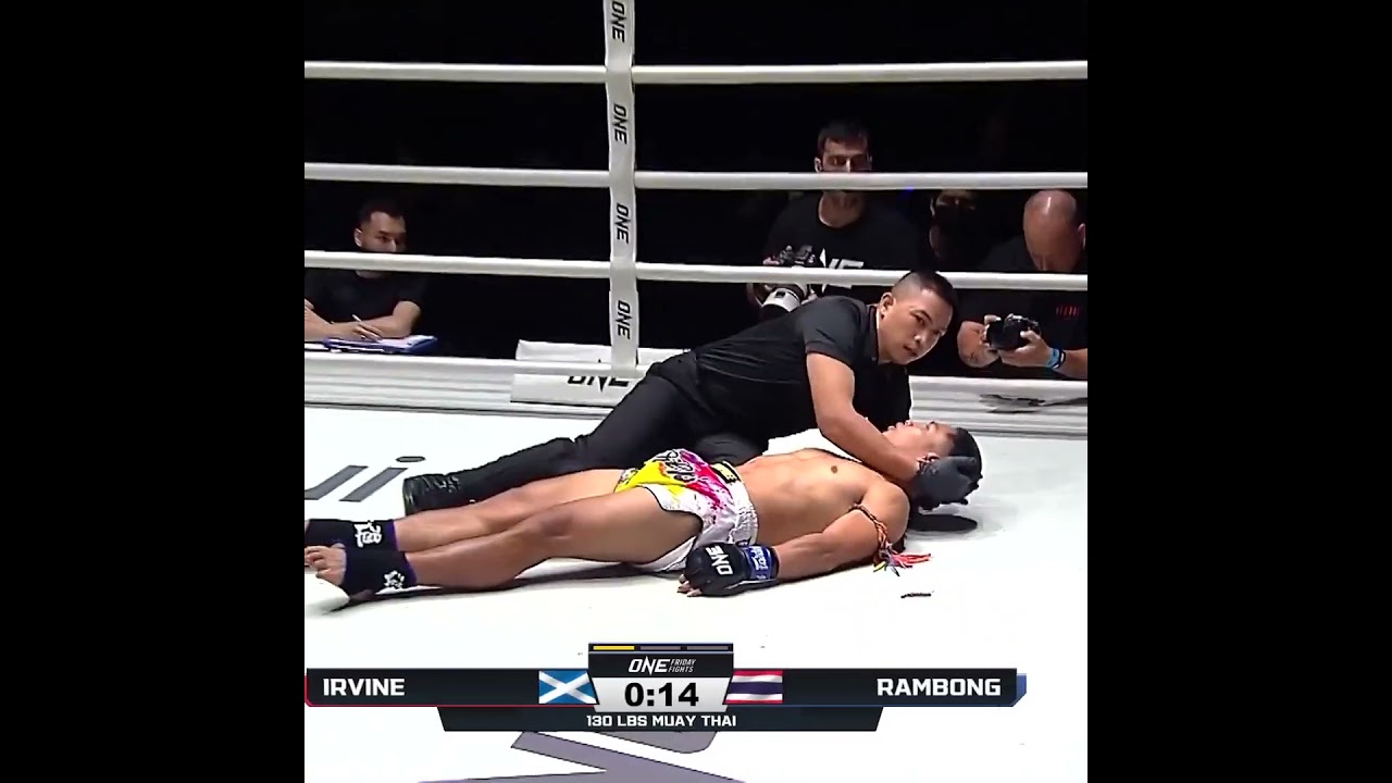 WILD KO 😱 Stephen Irvine sleeps Rambong with a head kick in Round 1 for his fifth straight win!