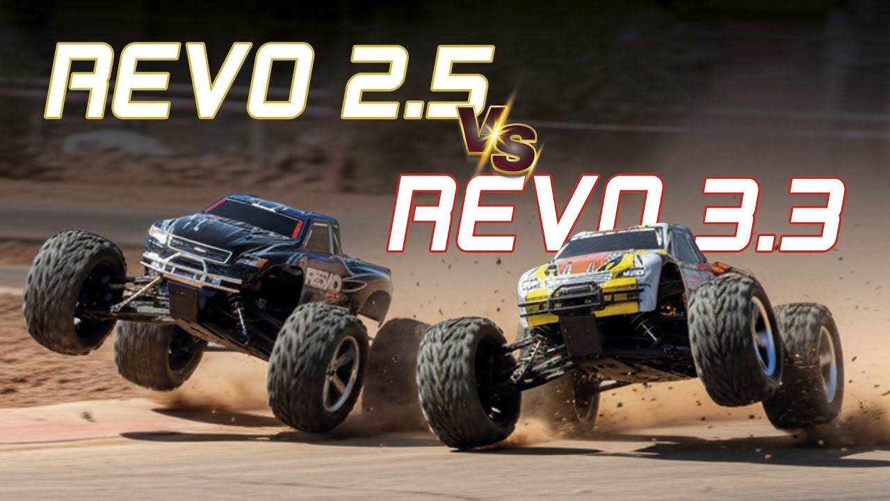 Comparei as Traxxas Revo 2.5 e Revo 3.3. Vem ver! 