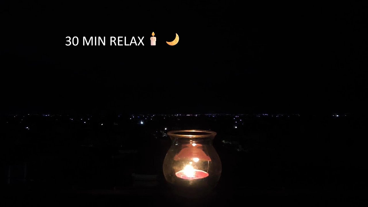 Candlelight & Night City Ambience | 30 Minutes of Calm Relaxation