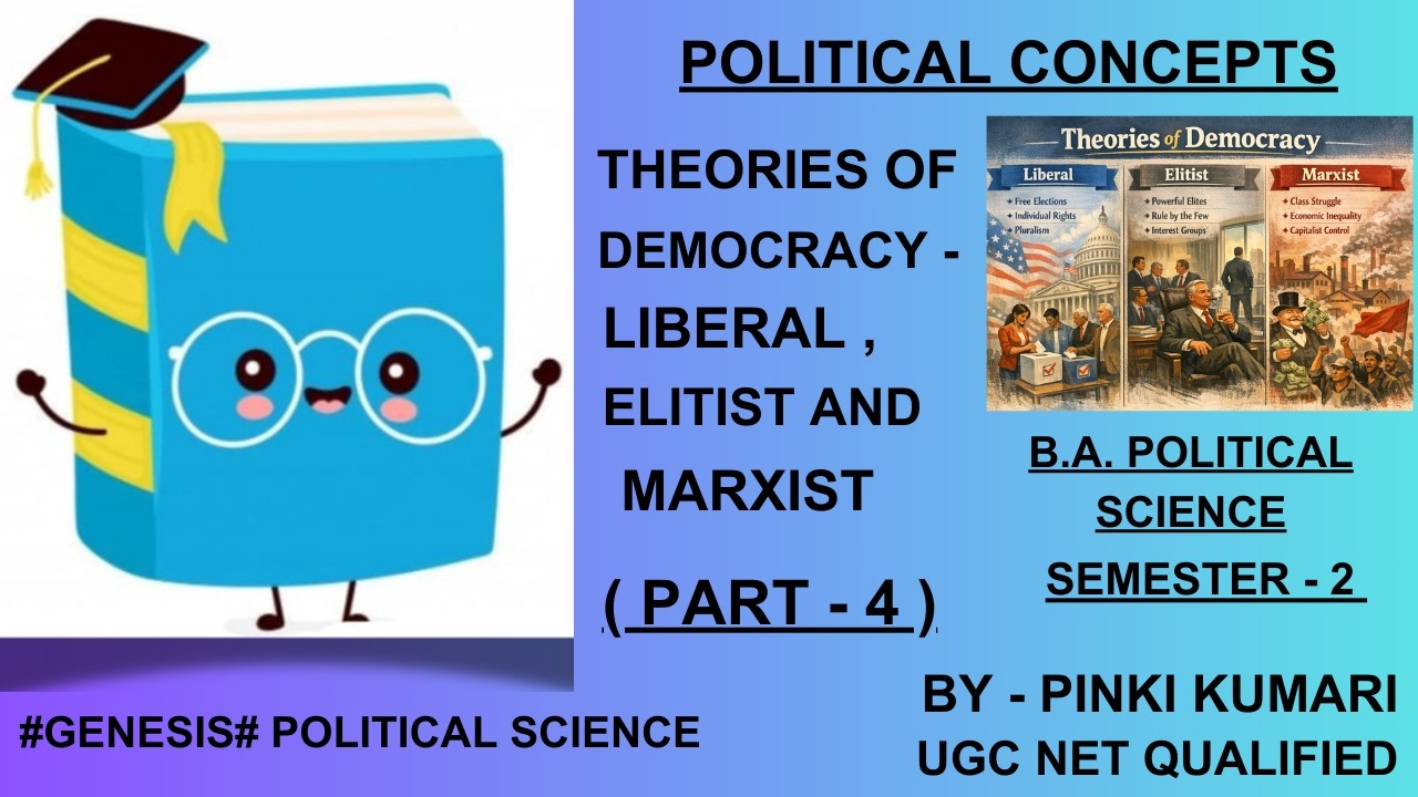 THEORIES OF DEMOCRACY - LIBERAL , ELITIST AND MARXIST | PART - 4 | B.A. POLITICAL SCIENCE |