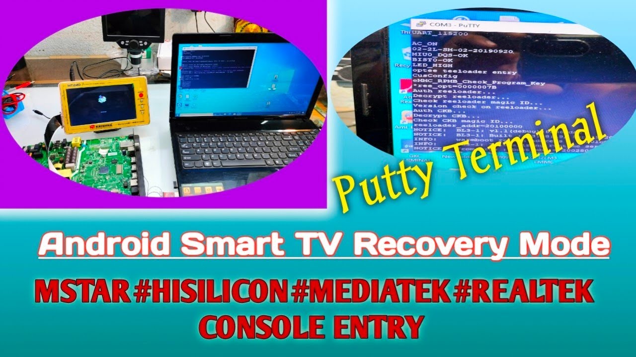 Режим восстановления Android Smart TV | Вход в консоль с помощью последовательного терминала Putty