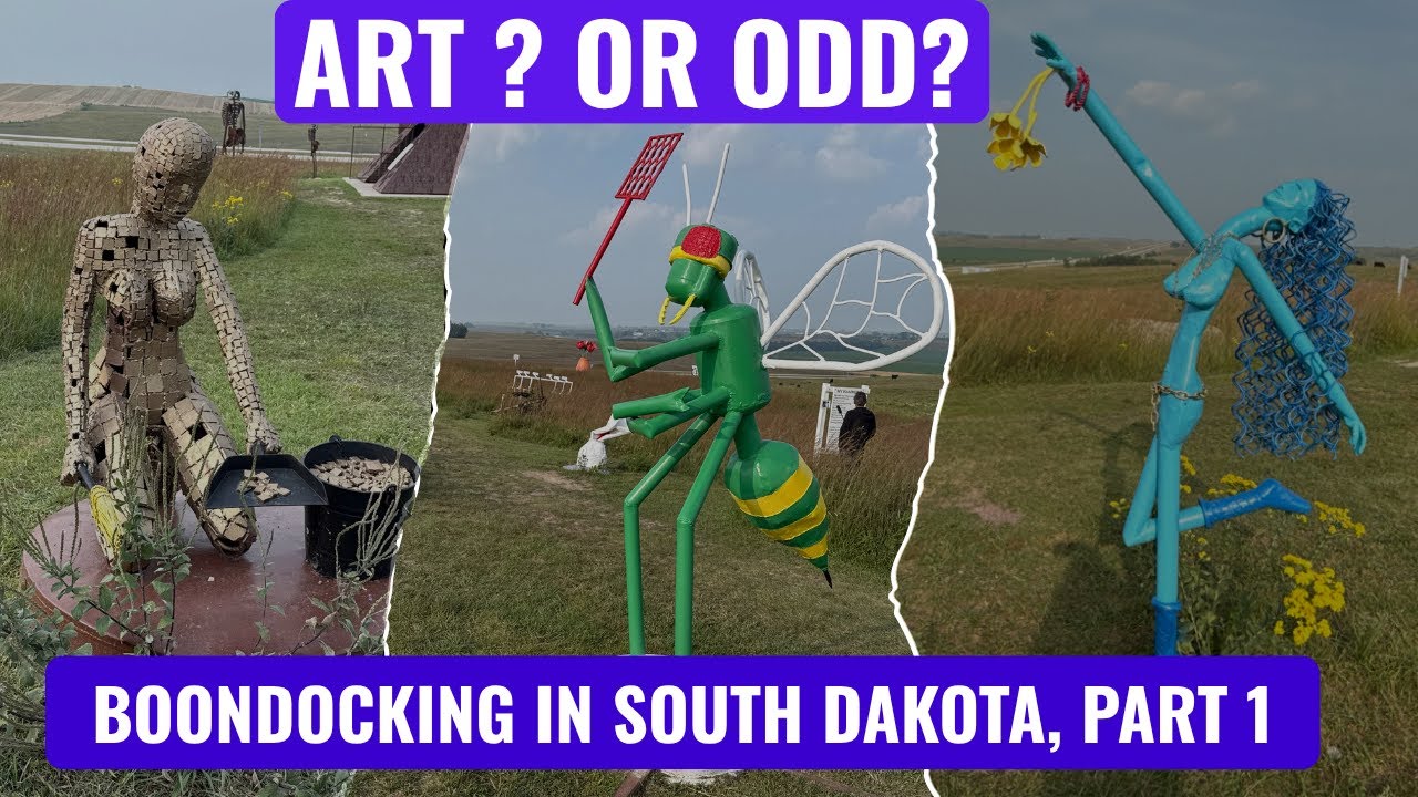 Boondocking South Dakota - Part 1 of 2: Porter Sculpture, Dignity Statue, Wall, SD 