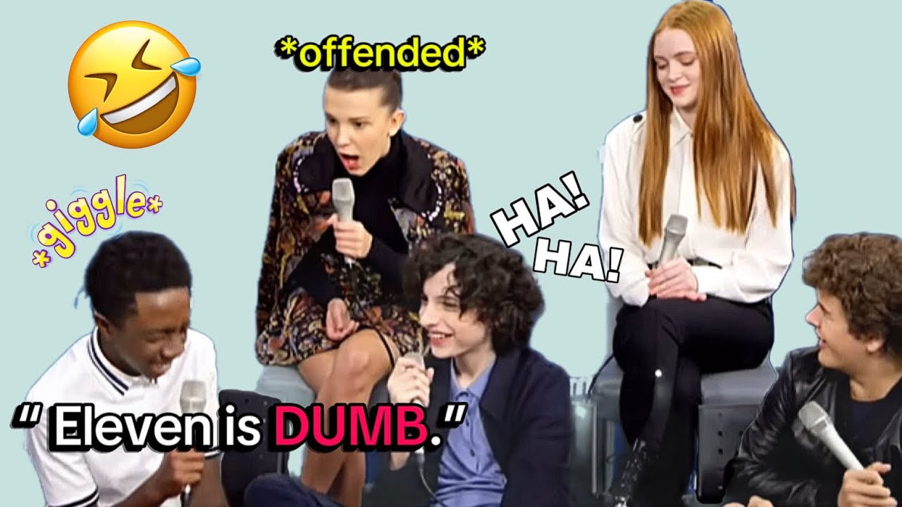 Stranger Things Cast Making Fun of Their Show/Characters for 8 mins Straight😂