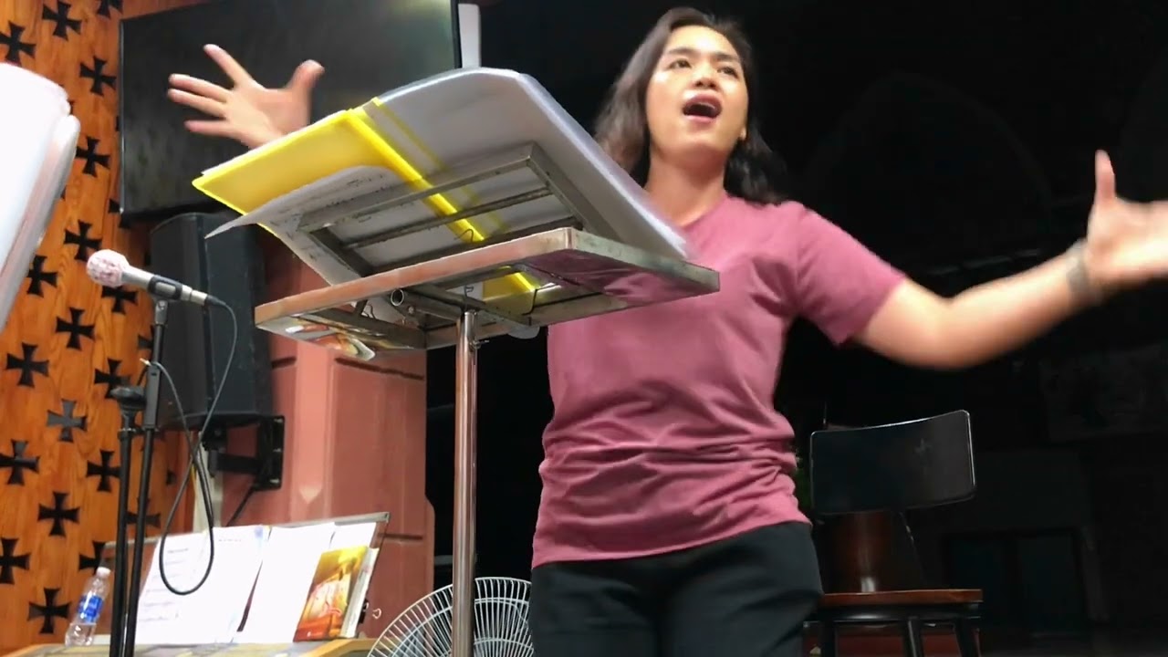 Tập hát lễ Tạ ơn phong Thánh - đàn sĩ đánh hay làm tui quên luôn hát ahihi