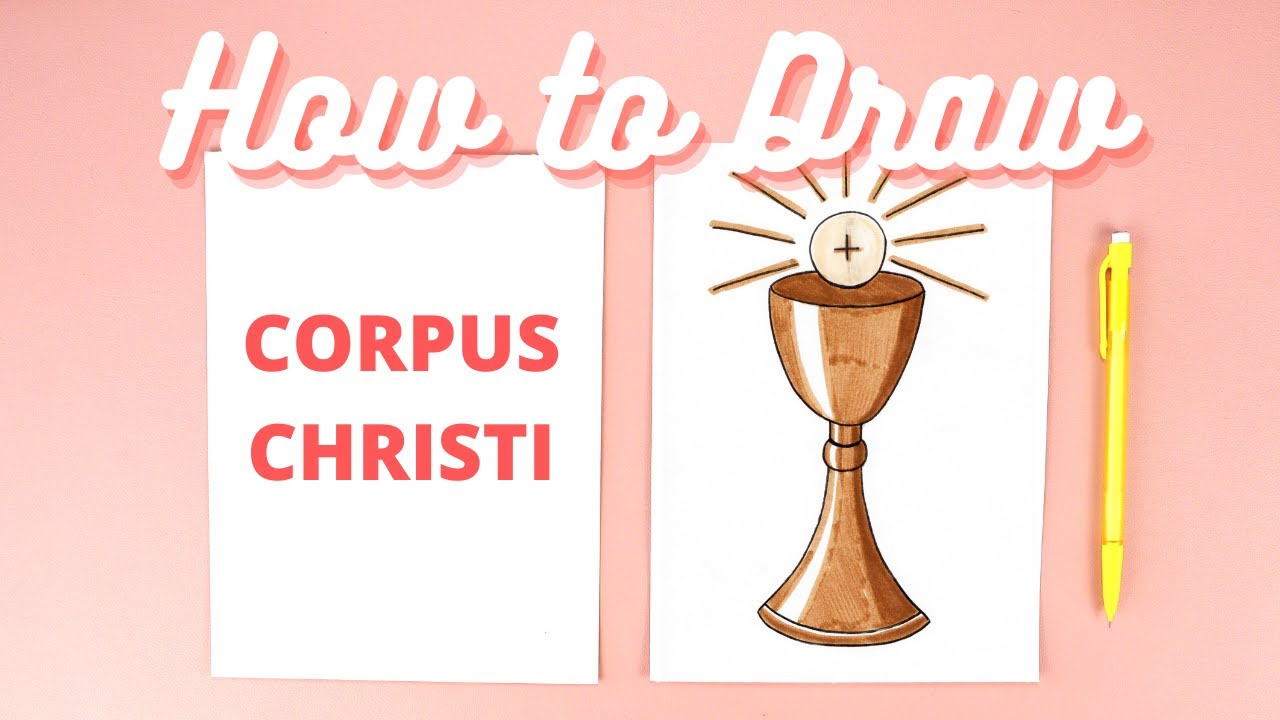 How to Draw the Eucharist and Chalice for Corpus Christi Step-by-Step Drawing Tutorial