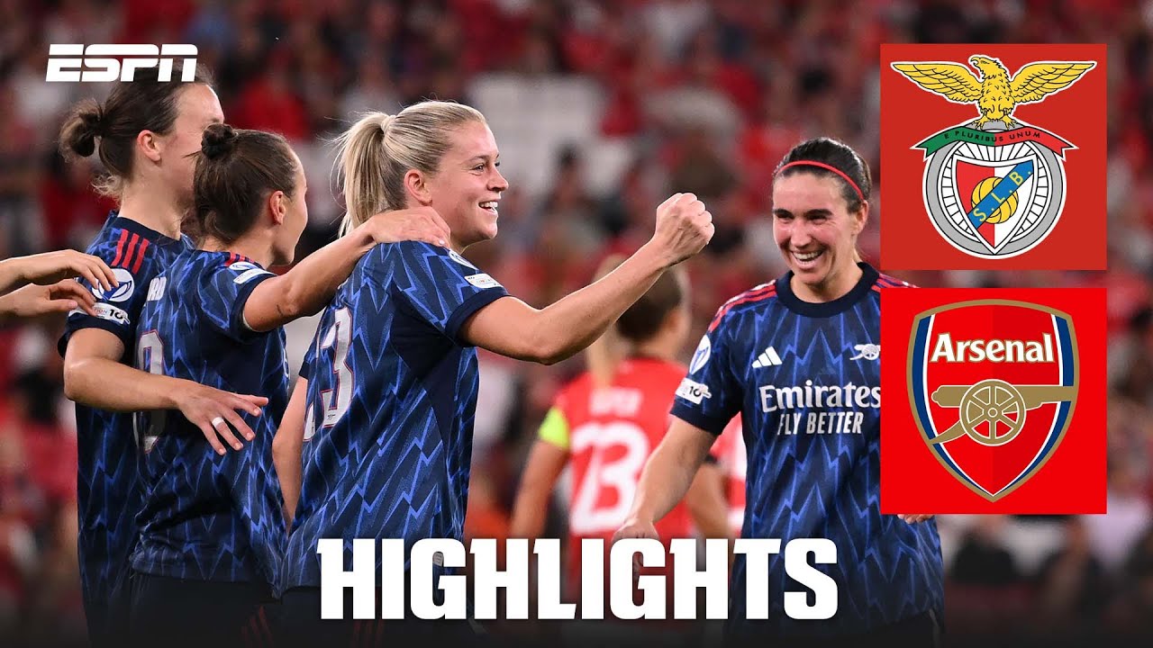 Mead & Russo secure 2-0 win for Arsenal vs. Benfica | UEFA Women&rsquo;s Champions League Highlights