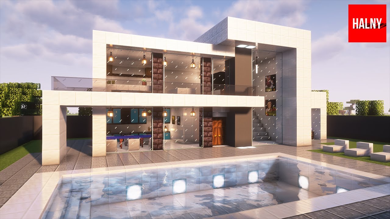 Minecraft modern house - Tutorial
