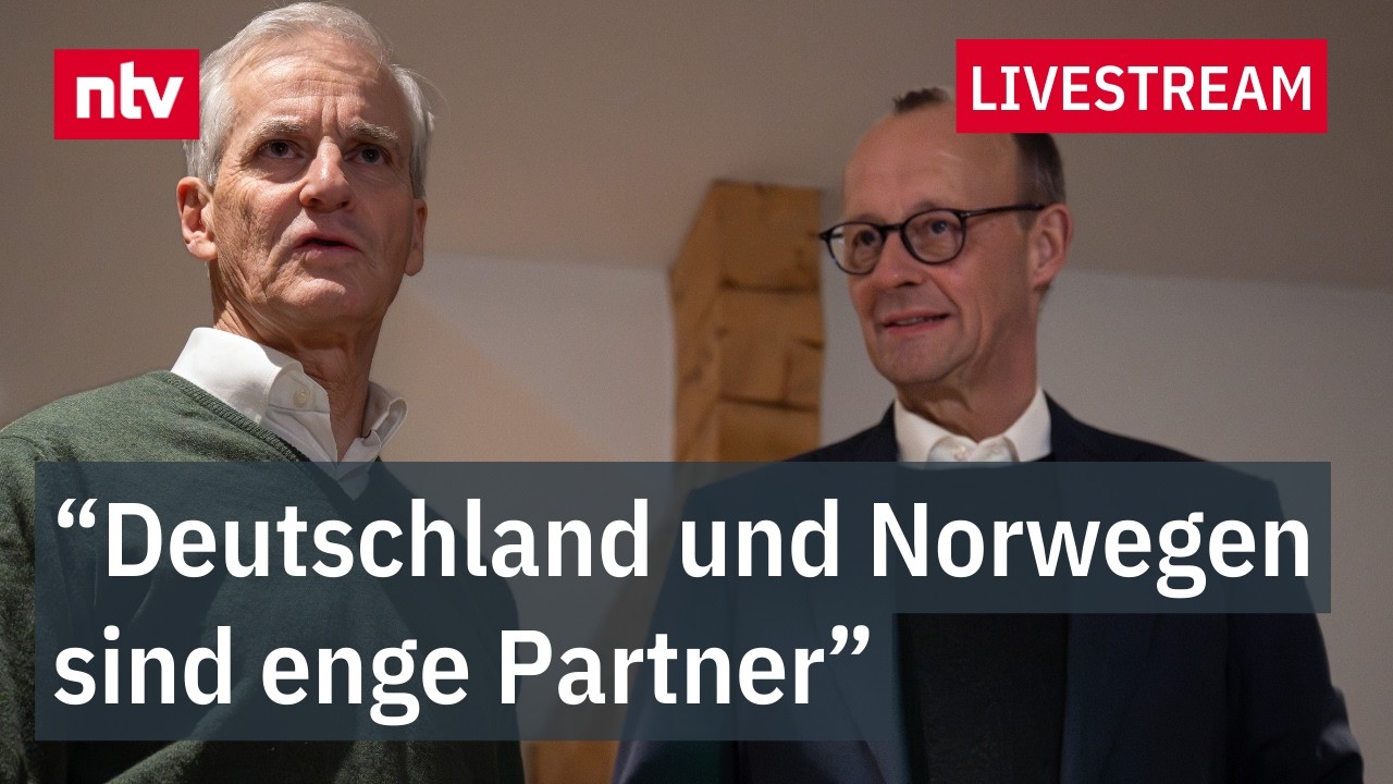 LIVE: Pressekonferenz von Bundeskanzler Merz und dem norwegischen Ministerpräsidenten Støre