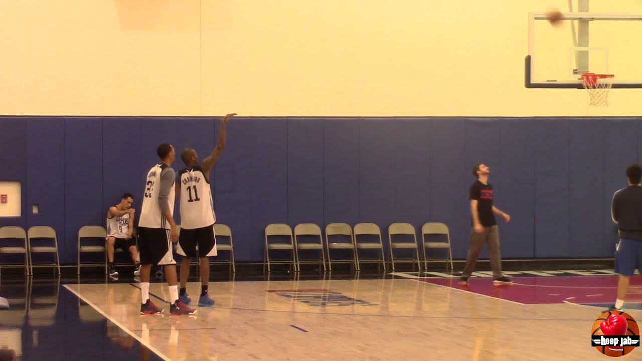 Jamal Crawford & Wesley Johnson getting shots up after LA Clippers practice. HoopJab