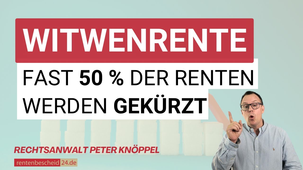Witwenrente: Fast 50 Prozent der Renten werden gek&uuml;rzt