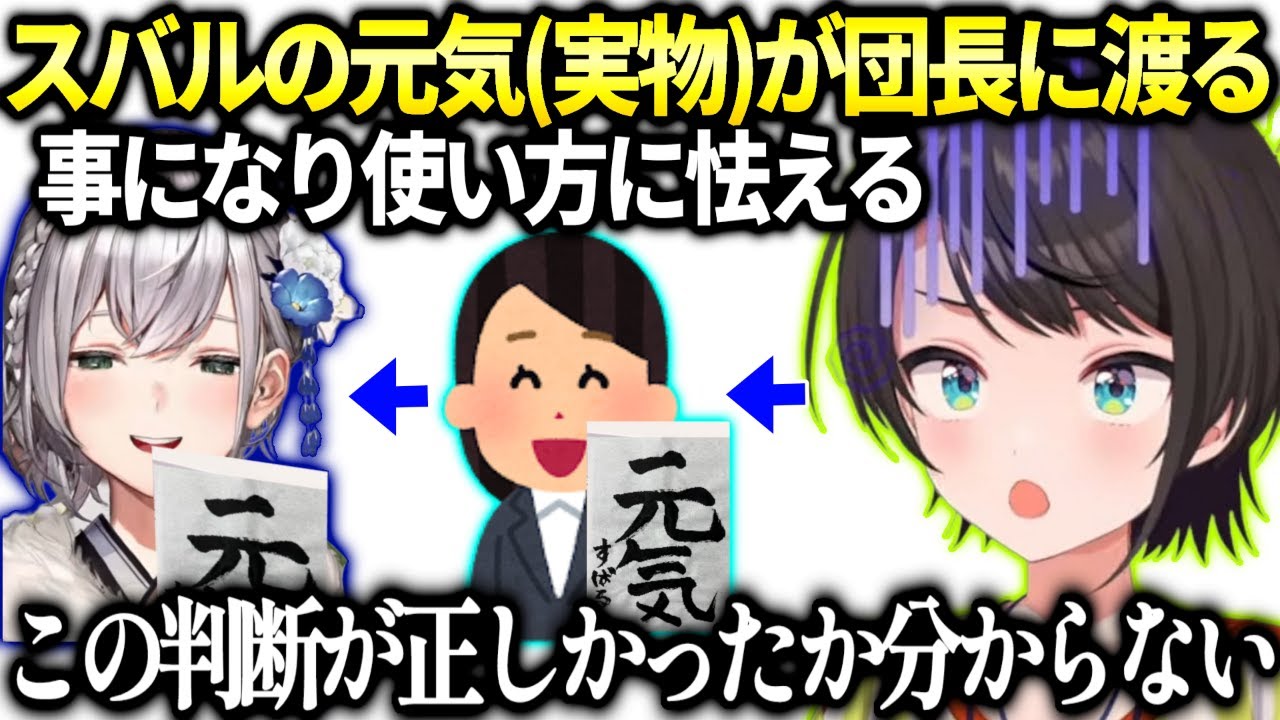 スバルの書いた実物もマネちゃんから団長にあげる事になったけど悩む話【大空スバル/ホロライブ】