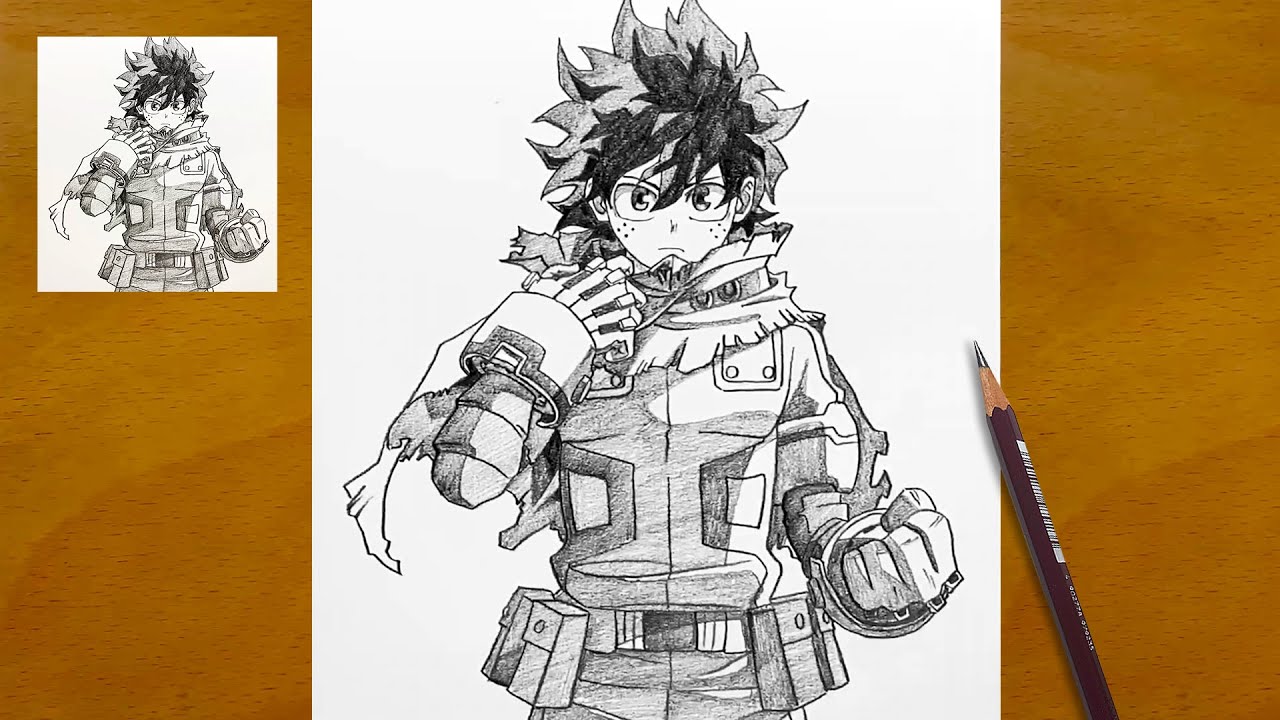How to Draw Deku from My Hero Academia || Izuku Midoriya Sketch || Step by Step Drawing