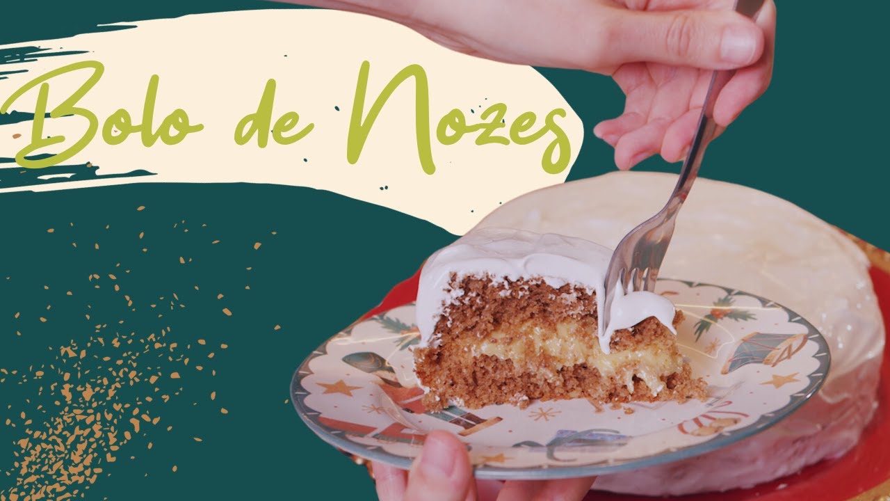 Bolo de Nozes com Farinha de Rosca - Receita Clássica para o Natal e Aniversários