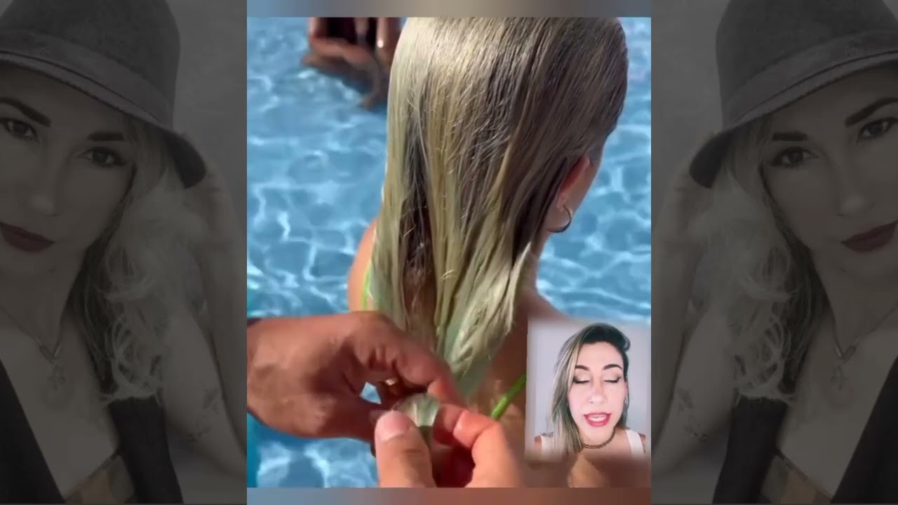 Como tirar o Verde de piscina do cabelo loiro e o porque fica verde...