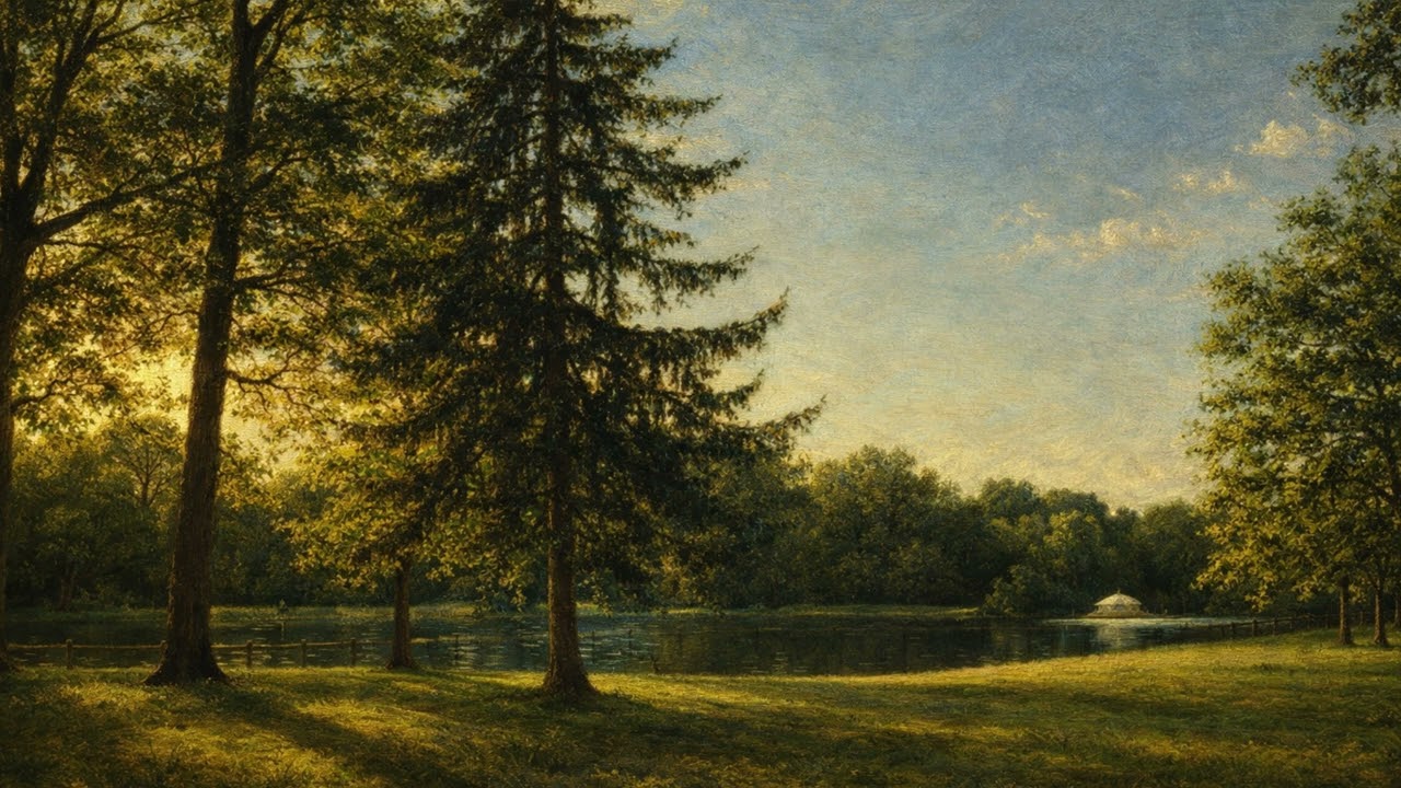 CALM LAKE  - TREES - MINDFULNESS- SERENITY- NATURE - AMBIENT VISUAL | No Music - Background for TV
