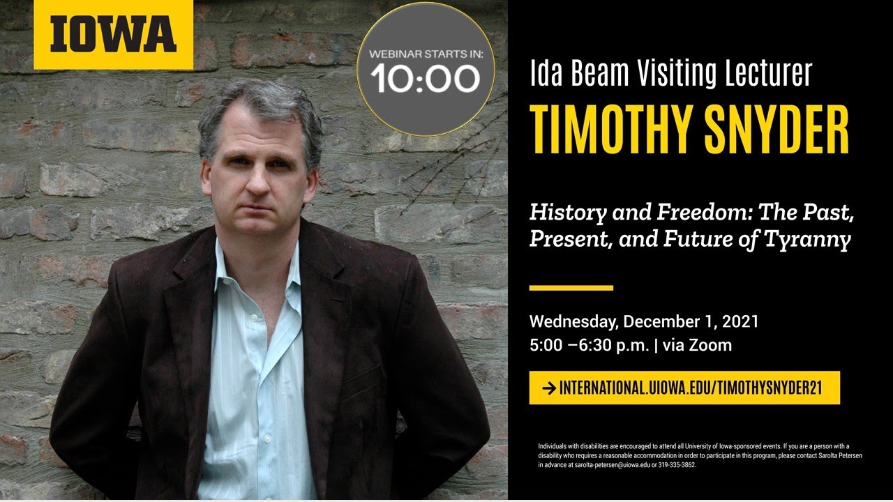 Ida Beam Visiting Lecturer - Timothy Snyder
