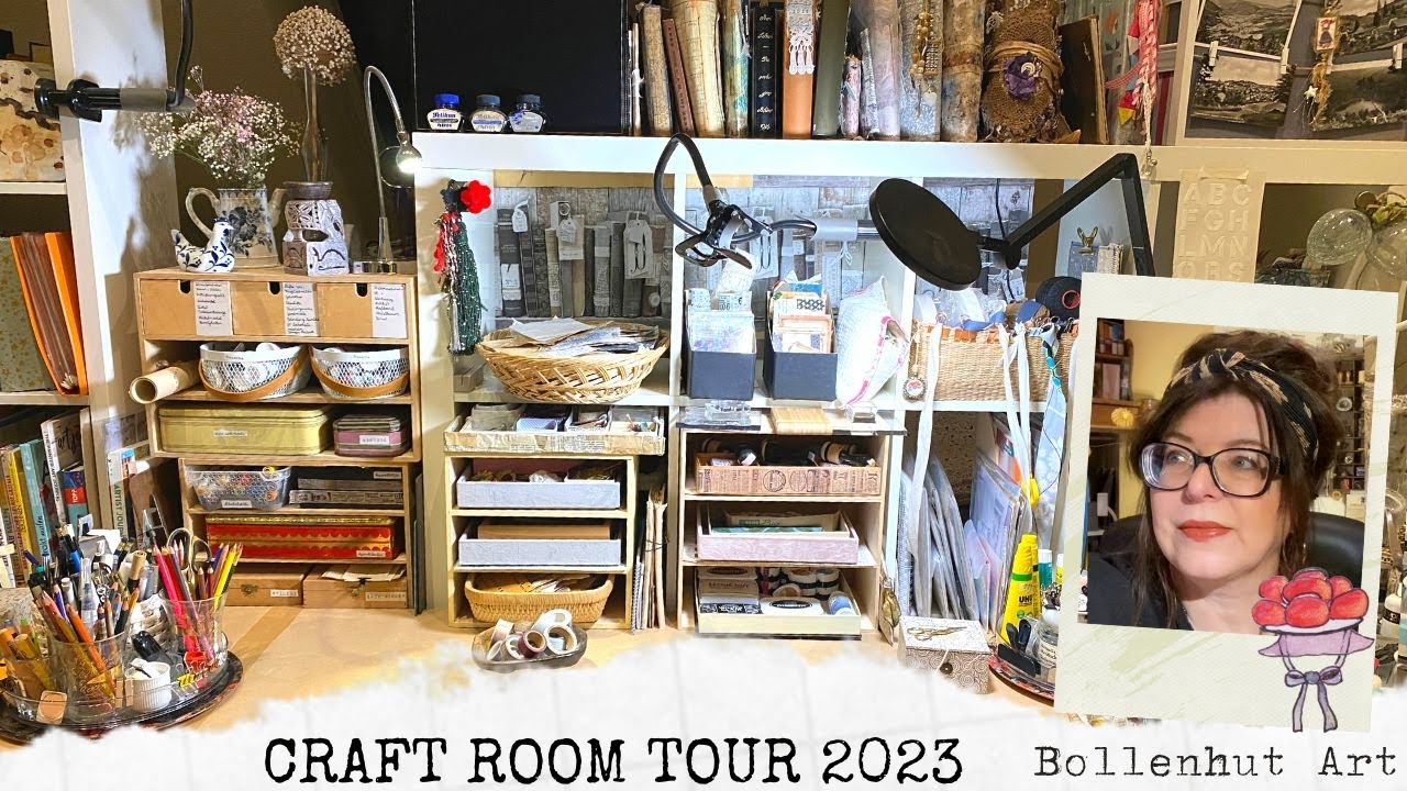 NEW CRAFT ROOM TOUR 2023 ❤️ GÜNSTIGE IDEEN FÜR EIN FUNKTIONALES  BASTELZIMMER ❤️ Bollenhut Art