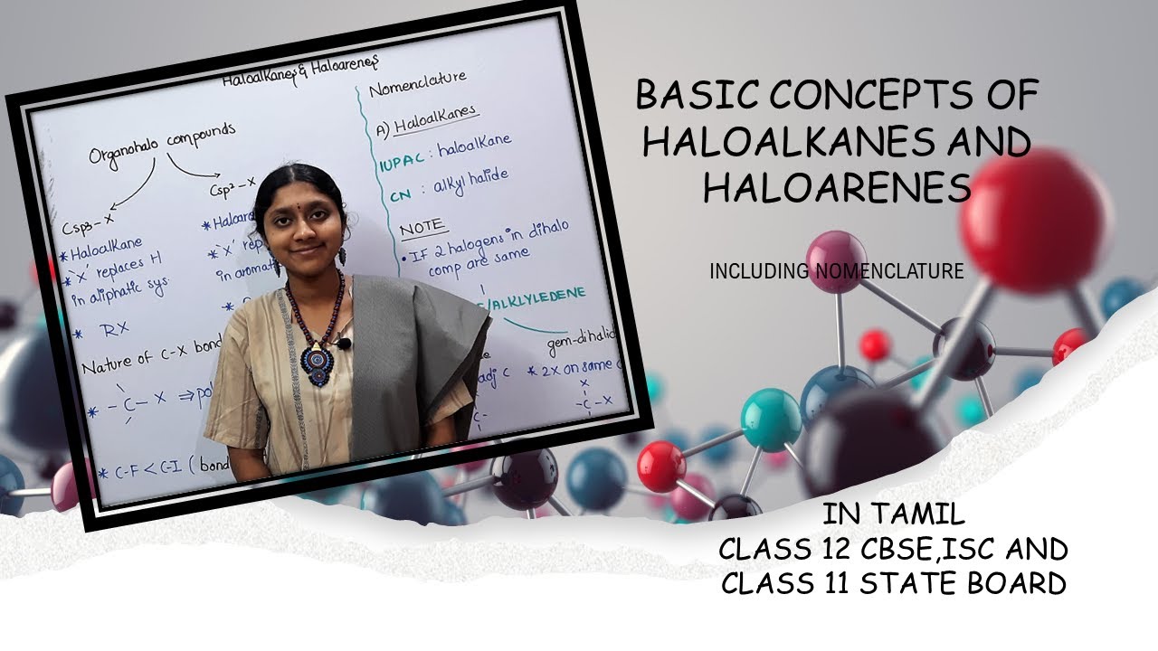 CLASSIFICATION AND NOMENCLATURE  OF ORGANOHALO COMPOUNDS| IN TAMIL| HALOALKANES AND HALOARENES