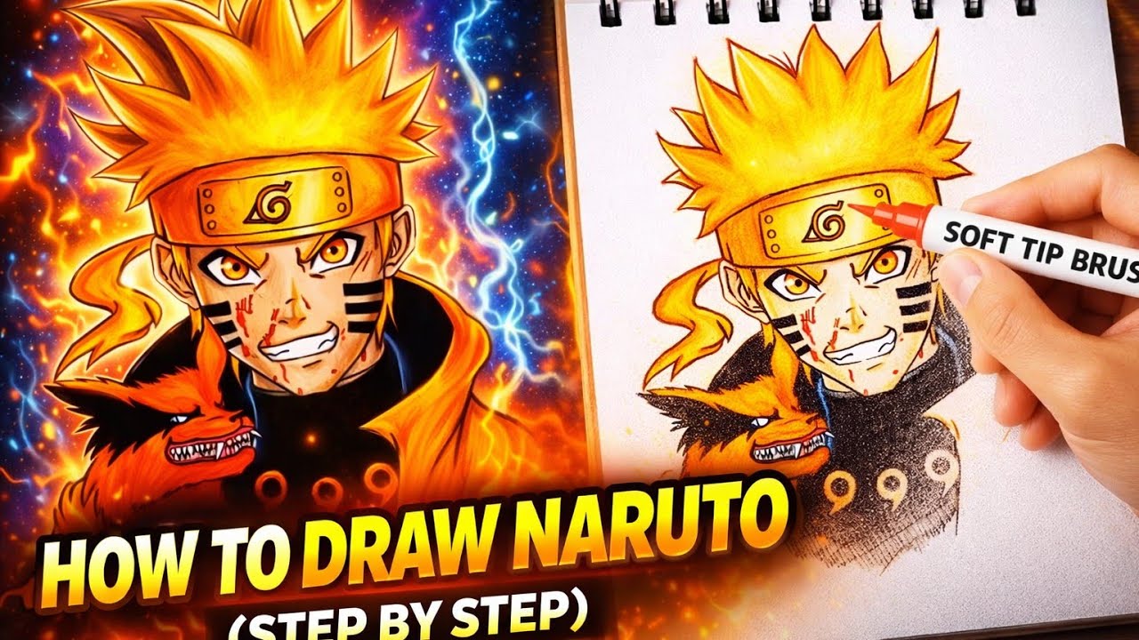 Naruto drawing easy | Anime Drawing 