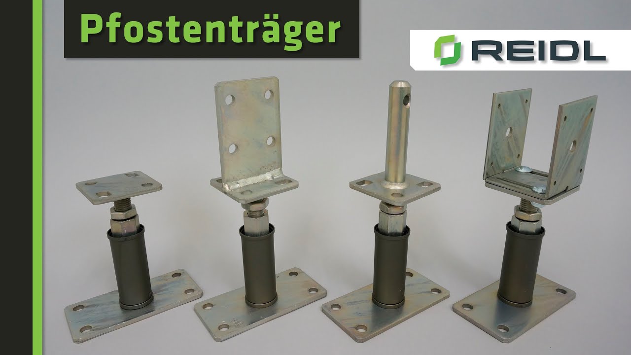 Pfostentr&auml;ger St&uuml;tzenfu&szlig; Pfostenschuh Verstellbar H&ouml;henverstellbar Pfostenfu&szlig; von BB-Stanz  - REIDL