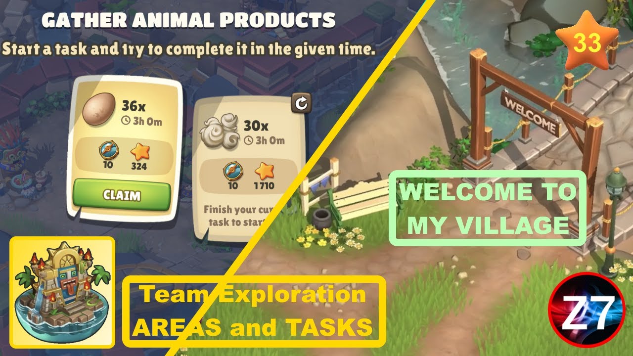 Sunrise Village | Team Exploration &bull;Tower location &bull; Areas &bull; Tasks | Village layout&bull; level 33
