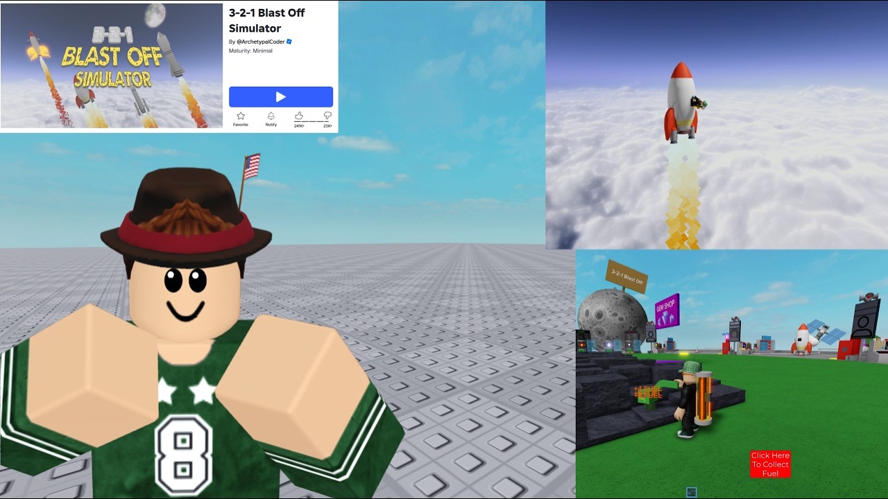 ROKETLE UZAYA ÇIKMAK! - ROBLOX 3-2-1 BLAST OFF SIMULATOR