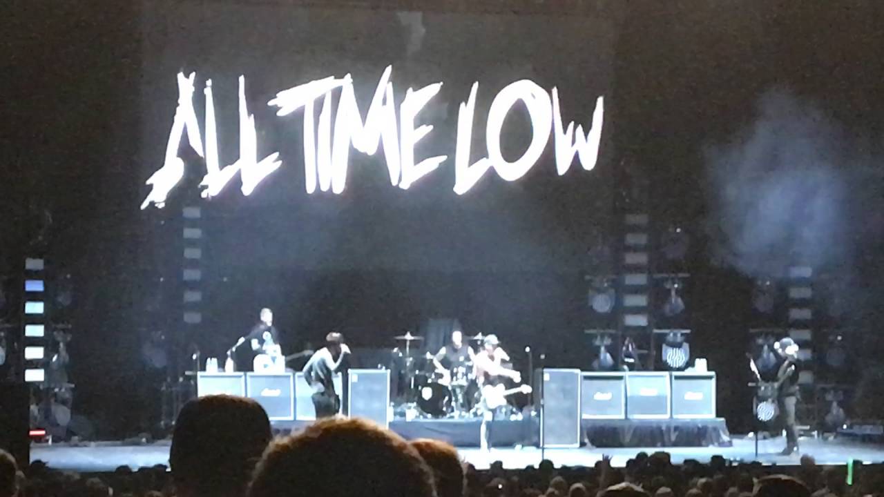 Mark Hoppus of blink-182 Walks On Stage During All Time Low Set