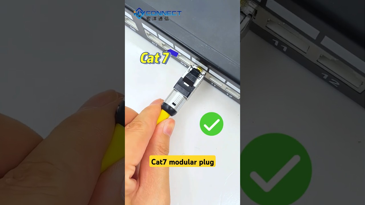 How to Easily Connect a Cat7 Shielded internet Ethernet Plug RJ45 connector #diy #cabling #cat7