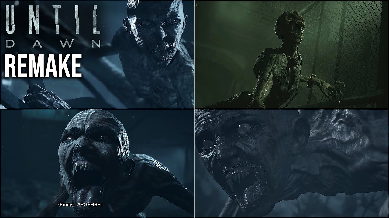 Until Dawn Remake - ALL WENDIGO MONSTER ENCOUNTERS & Chase Sequences (2K60fps)