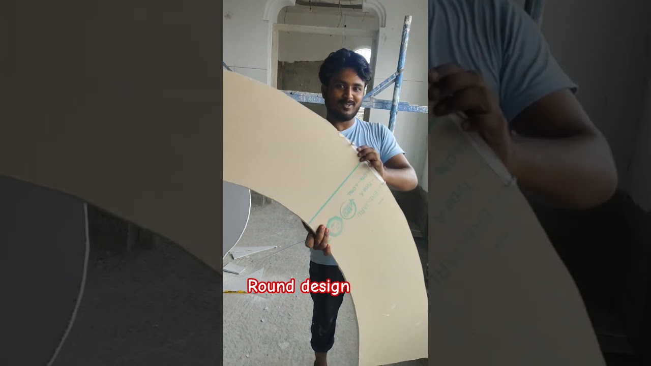 gypsum false ceiling unique round design #round design #false ceiling #shorts