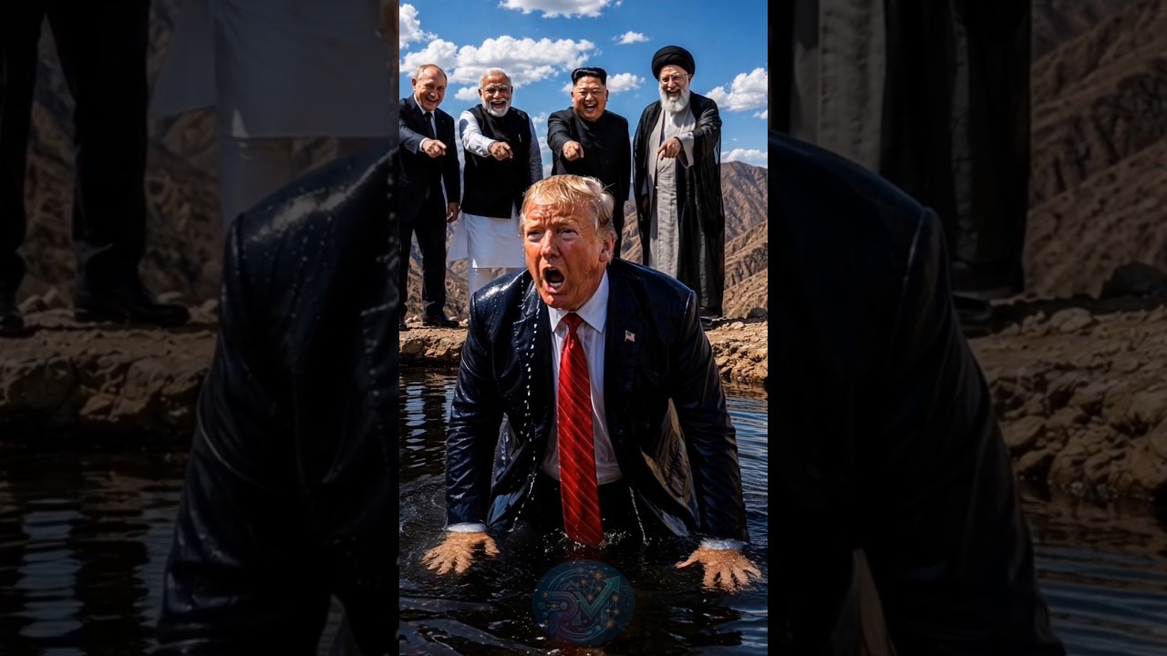 Trump's Black Water Prank 😂 | Modi, Putin, Kim & Khamenei Funny Cinematic Short #viral #trending