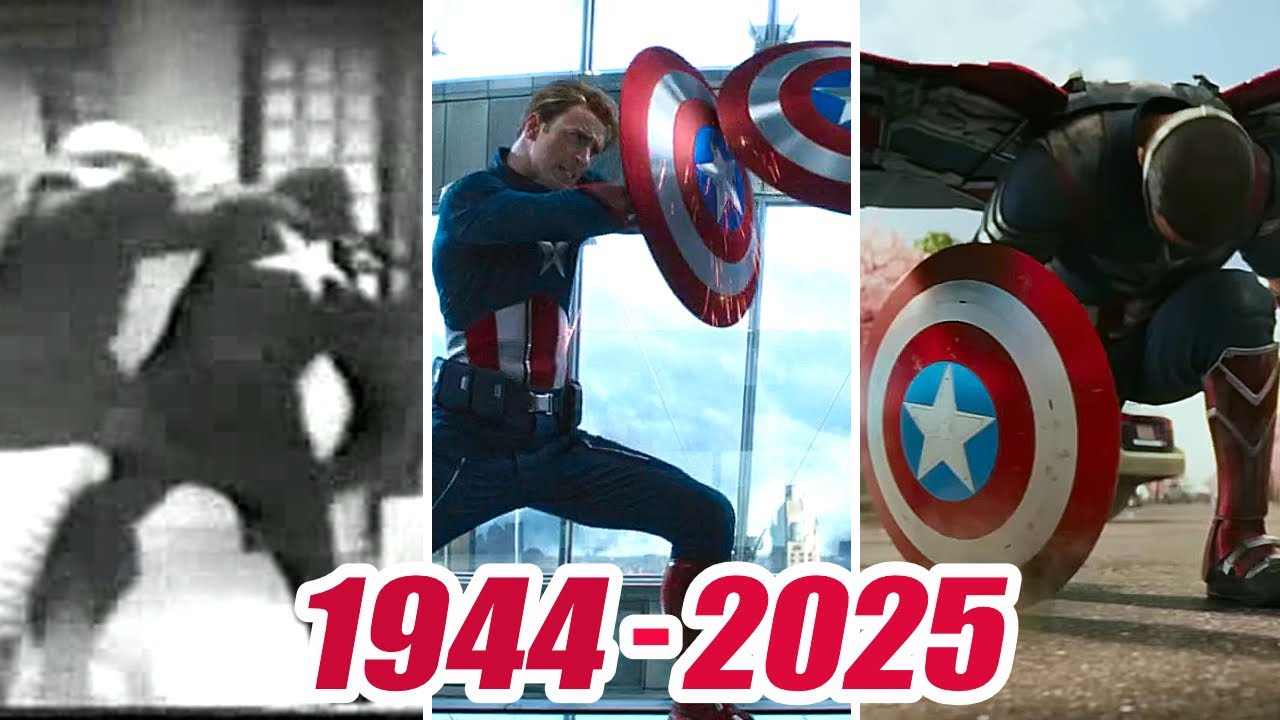 Evolution of CAPTAIN AMERICA fighting |1944-2025