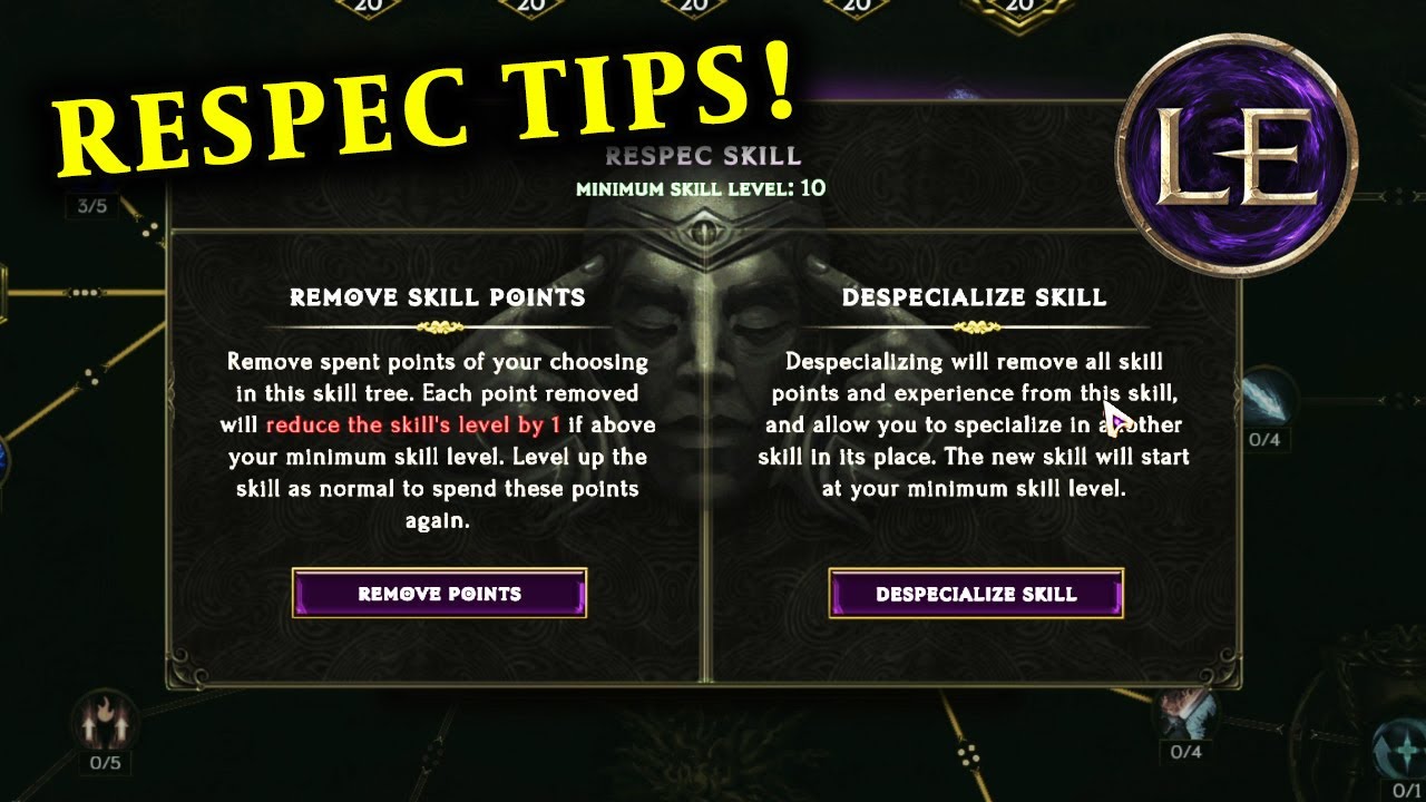 Last Epoch: How to change skill, RESPEC & get ALL points back?